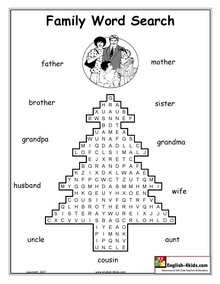 family members worksheet for preschool