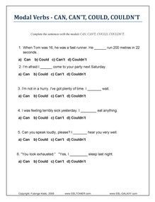 modal verbs printable modals exercises and worksheets