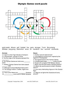 Olympics Games, ESL Vocabulary Worksheets, Printables Exercises
